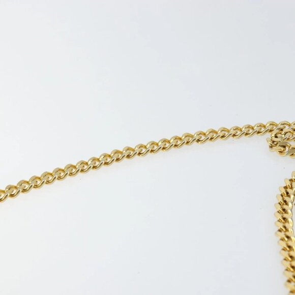 GUCCI Chain Shoulder Bag Leather Beige Gold Auth yk19810 - Picture 9 of 16